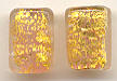 Small Pink  & "Cracked Gold" Rectangle, 15x11x6mm